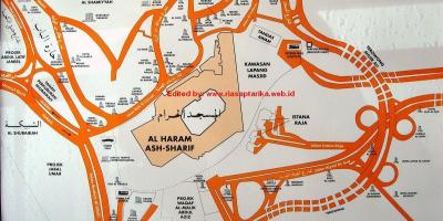 Χάρτης της misfalah Μέκκα εμφάνιση χάρτη
