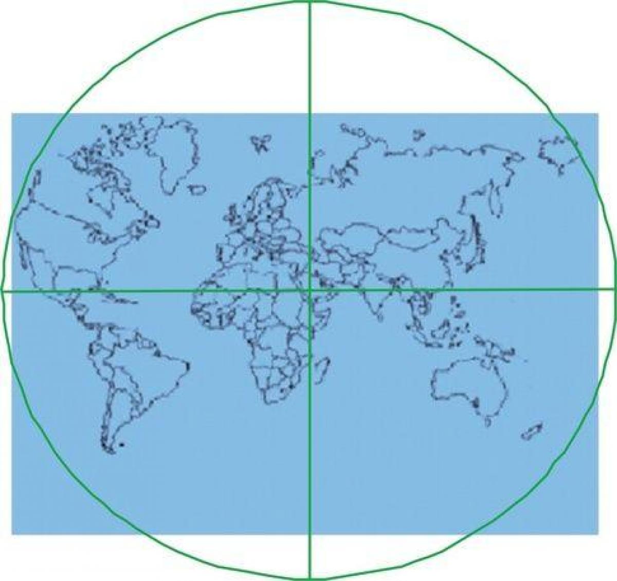χάρτης της Κάαμπα βρίσκεται στο κέντρο του κόσμου 