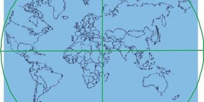 Χάρτης της Κάαμπα βρίσκεται στο κέντρο του κόσμου 