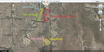 Χάρτης της kudai στάθμευσης Μέκκα 